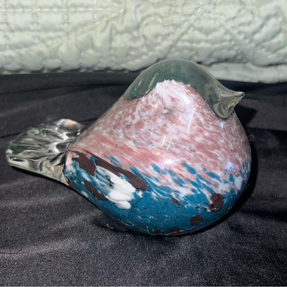 **SOLD** Glass Bird Paperweight Hand-blown Decoration